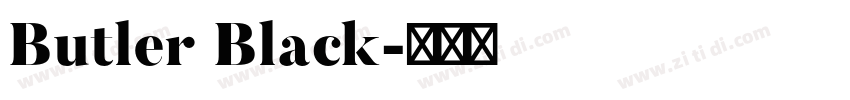 Butler Black字体转换